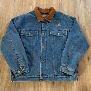 Vintage Swingster Workwear Denim Lined Jacket XL Rugged Americana 90s Hong Kong